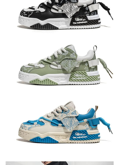 Sneakers for Men Fashion Brand Casual Shoes Youth Student Skateboard Shoes for Men Lace Up Vulcanized Shoes Platform Shoe Tennis