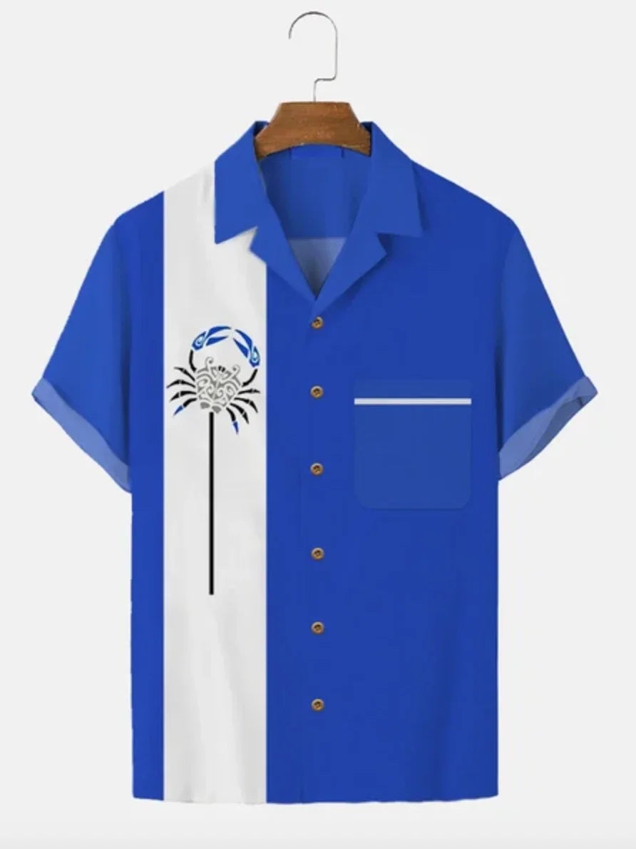 Summer Casual Striped Men Floral Shirt Beachwear Hawaiian Streetwear 3D Printing Creative Top Vacation Camping Funny Fishing 5xl