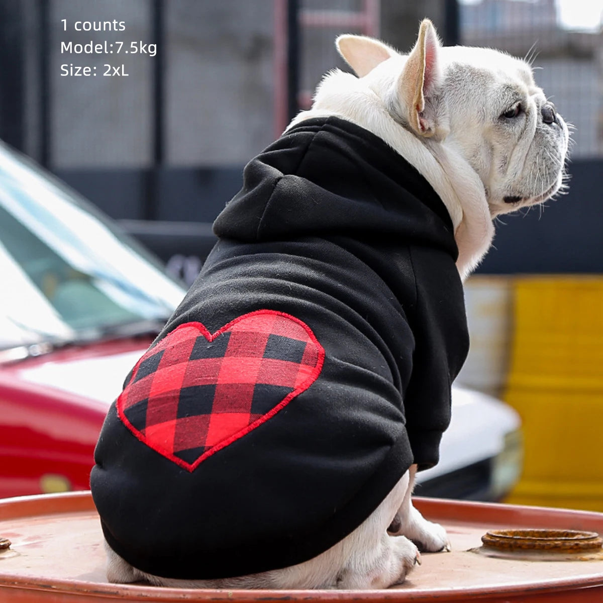 Dog Clothing Autumn Winter Sweatshirt Warm For Small Medium And Large Dogs Love Plaid Pet Dog And Cats Golden Retriever Clothes