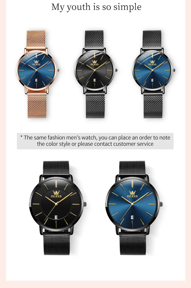 OLEVS Watches For Women Quartz Waterproof Watch Luxury Lady&