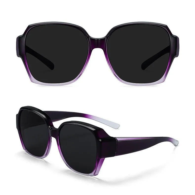 Men Sun Glasses Wear Over Prescription Glasses Square Shades Fit Over Glasses Sunglasses Polarized UV400 Sunglasses for Driving