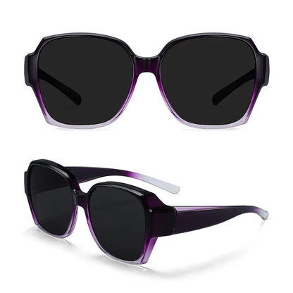 Men Sun Glasses Wear Over Prescription Glasses Square Shades Fit Over Glasses Sunglasses Polarized UV400 Sunglasses for Driving