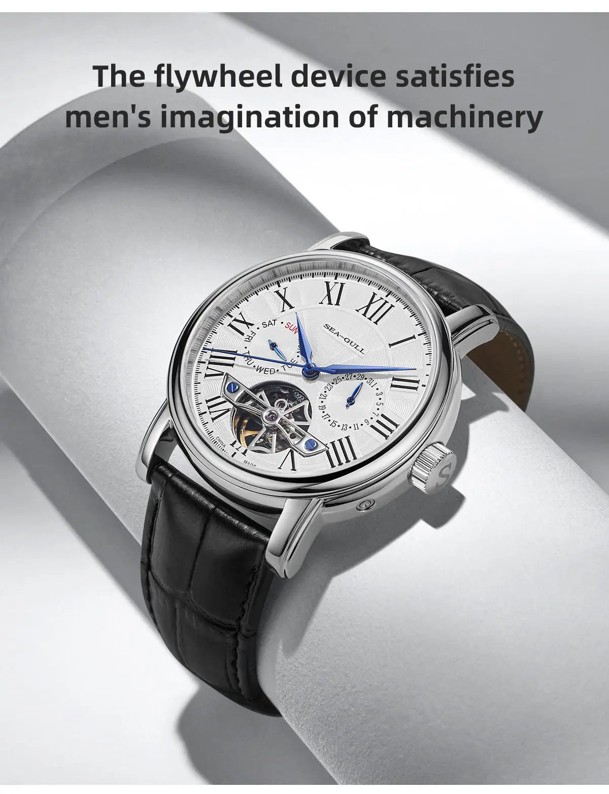SEAGULL Luxury Watch Business Waterproof Male Clock Date Stainless Steel Mechanical Watch Men Watch reloj hombre 2023 D819.622