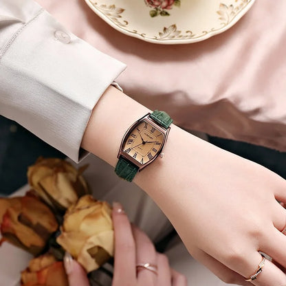 Watches for Woman Small Ladies Wristwatches Retro Brown Leather Bracelet Watch Quartz Wristwatches Reloj Mujer Relogio Feminino