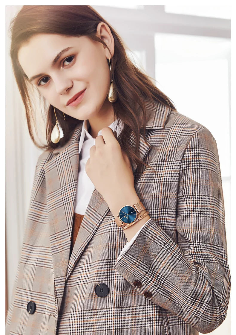 OLEVS Watches For Women Quartz Waterproof Watch Luxury Lady&