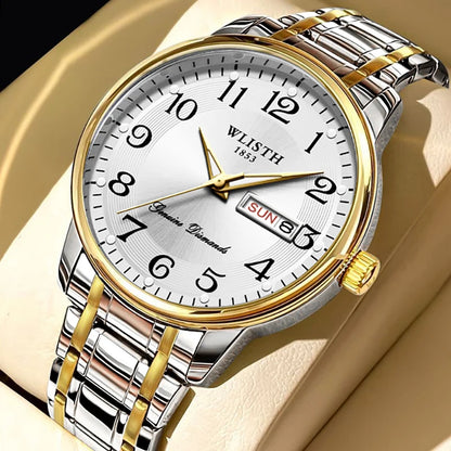 Quartz Watch Digital Elderly Professional Night Light Watch Calendar Waterproof Gift Watch