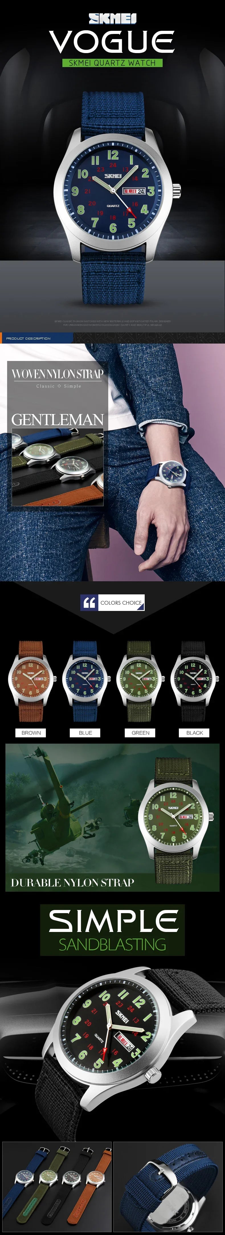 SKMEI 9112 Watches Luminous Pointer Waterproof Male Wristwatch Date Calendar Clock Reloj Hombre Luxury Men Sport Quartz