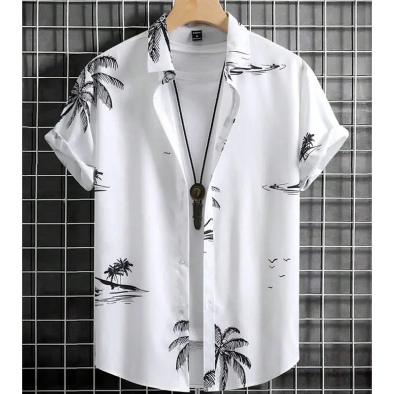 Fashion Shirt For Men 3d Ink Painting Prints Men&