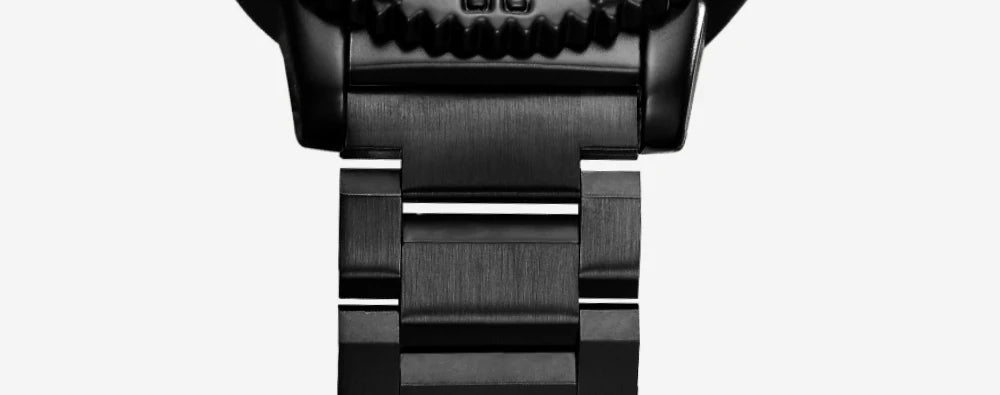 ADDIESDIVE Fashion Orange Dial Quartz Watch Waterproof Super Luminous Wristwatch Stainless Steel Strap Alloy Case Men&