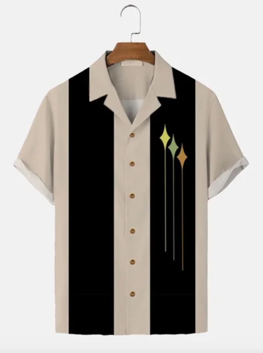 Summer Casual Striped Men Floral Shirt Beachwear Hawaiian Streetwear 3D Printing Creative Top Vacation Camping Funny Fishing 5xl