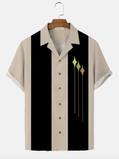 Summer Casual Striped Men Floral Shirt Beachwear Hawaiian Streetwear 3D Printing Creative Top Vacation Camping Funny Fishing 5xl