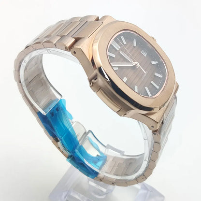 Luxury Rose Gold 40MM Square NH35 Movement Automatic Mechanical Men&