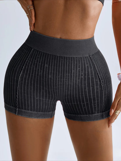 Woman Clothing Casual Shorts High Waist Ribbed Short Pants Outdoor Sports Shorts Female Yoga Fitness GYM Tights Running Trousers