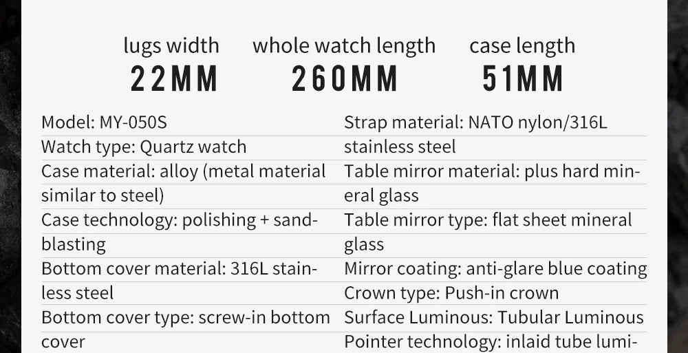 ADDIESDIVE Fashion Orange Dial Quartz Watch Waterproof Super Luminous Wristwatch Stainless Steel Strap Alloy Case Men&