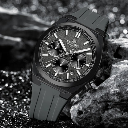 NAVIFORCE Men Watch Sport Top Brand Luxury Military Chronograph Date Original Wristwatch Waterproof Quartz Male Clock Gift 8080