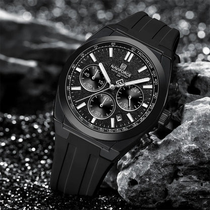 NAVIFORCE Men Watch Sport Top Brand Luxury Military Chronograph Date Original Wristwatch Waterproof Quartz Male Clock Gift 8080