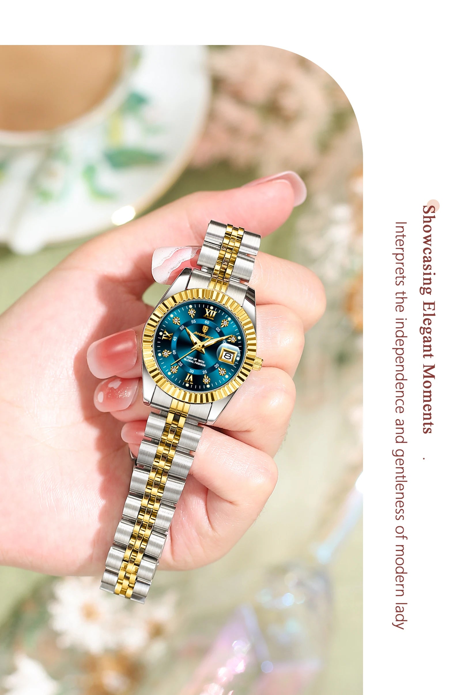POEDAGAR Top Luxury Watch For Women Waterproof Stainless Steel Luminous Date Ladies Watch Quartz Fashion Elegant Women&