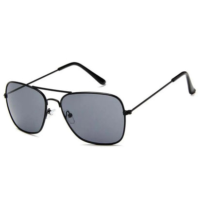 Shonemes Square Sunglasses Vintage Double Bridge Driving Shades Metal Frame Outdoor UV400 Sun Glasses for Men Women