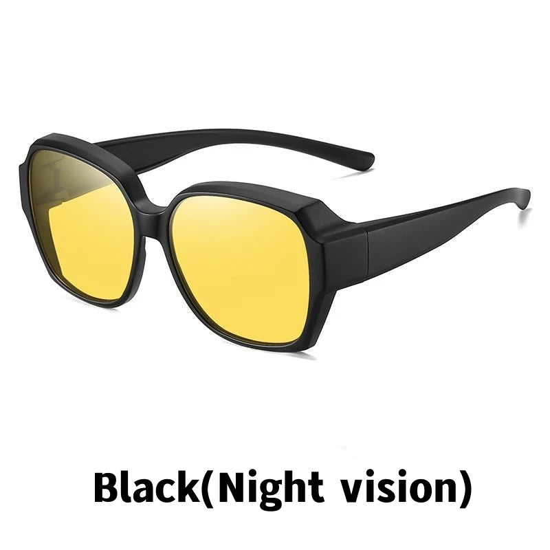 Men Sun Glasses Wear Over Prescription Glasses Square Shades Fit Over Glasses Sunglasses Polarized UV400 Sunglasses for Driving