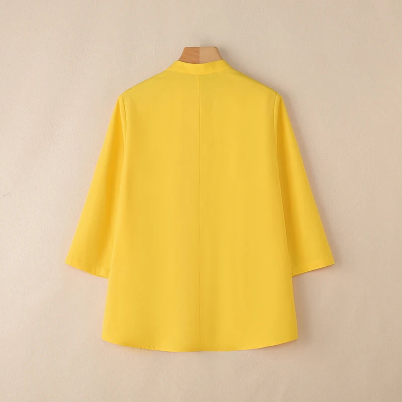 2025 ZANZEA Autumn V Neck Long Sleeve Tops Women Blouse Casual Solid Loose Shirt Elegant OL Work Shirts Oversize Female Chemise