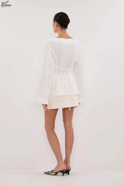 Oymimi Fashion Black Cotton Women&