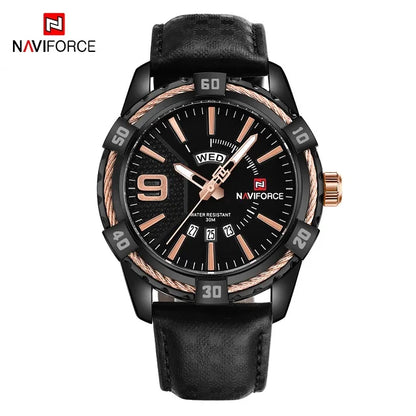 NAVIFORCE Military Golden Watch for Men Top Luxury Brand Wristwatch Waterproof Mens Stainless Steel Sport Watches Male Clock