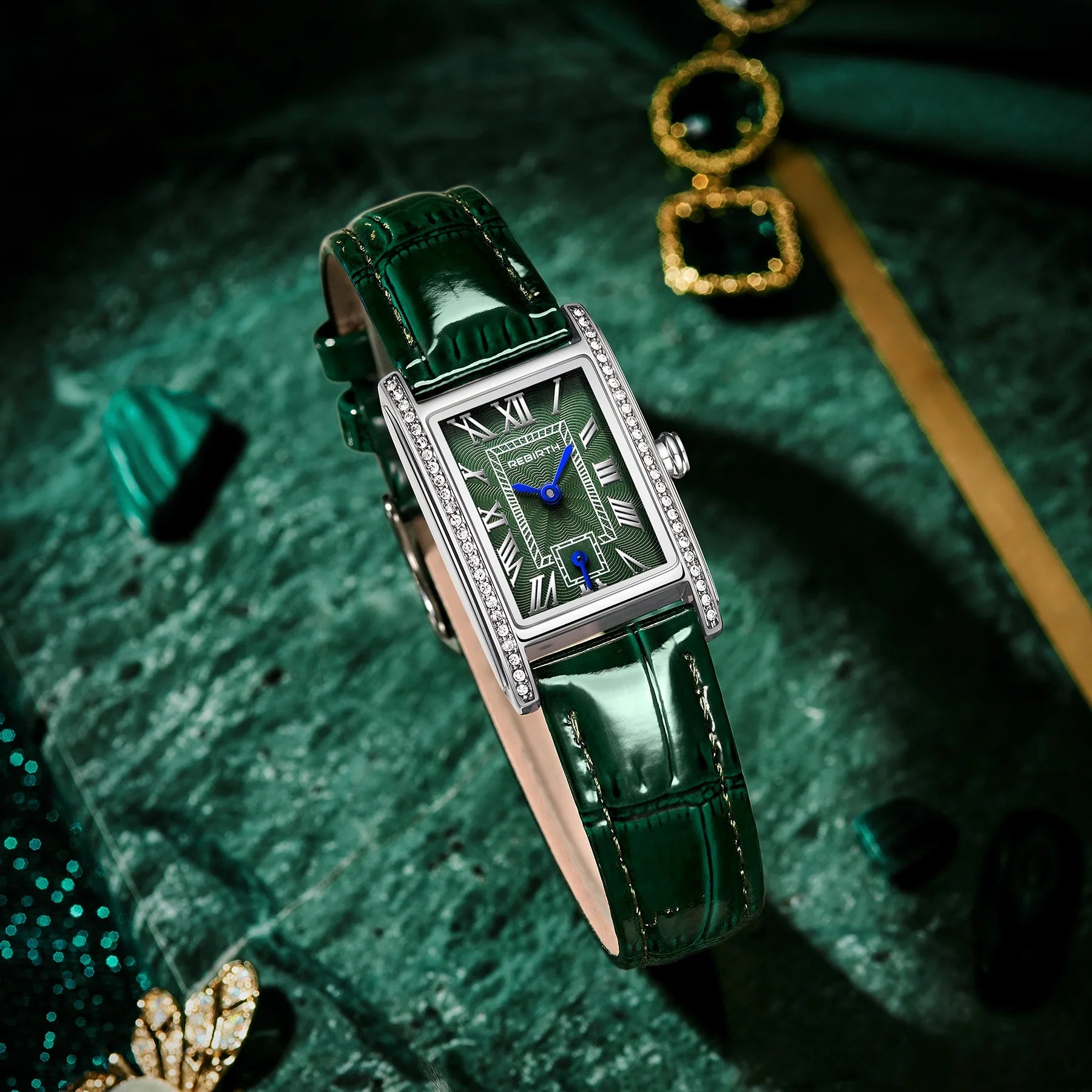 Small Square Watch Retro Casual Fashion Literary Roman Scale Display Quartz Women&