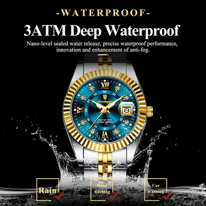 POEDAGAR Top Luxury Watch For Women Waterproof Stainless Steel Luminous Date Ladies Watch Quartz Fashion Elegant Women&