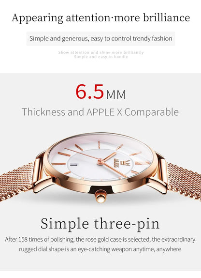 OLEVS Watches For Women Quartz Waterproof Watch Luxury Lady&