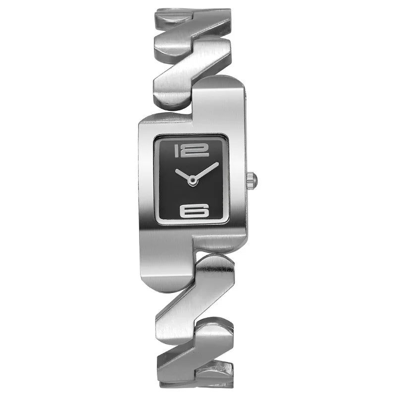 Fashion Leisure Business Watches for women Quartz Women Watch Simple Elegant Square Dial Gold Stainless Steel Strap Waterproof