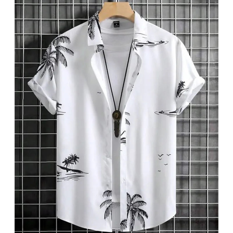 Fashion Shirt For Men 3d Ink Painting Prints Men&
