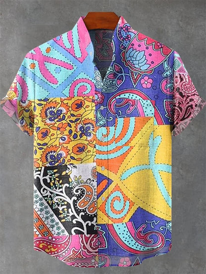 Summer Art Deep Sea Octopus Monster Linen Pattern Men&