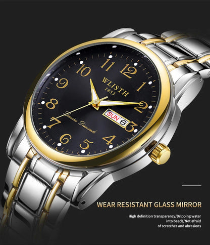 Quartz Watch Digital Elderly Professional Night Light Watch Calendar Waterproof Gift Watch