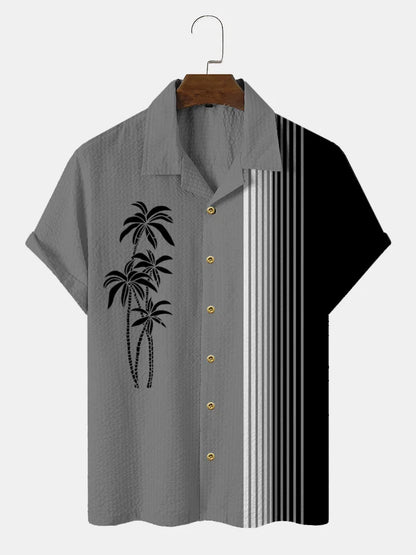 Summer Casual Striped Men Floral Shirt Beachwear Hawaiian Streetwear 3D Printing Creative Top Vacation Camping Funny Fishing 5xl