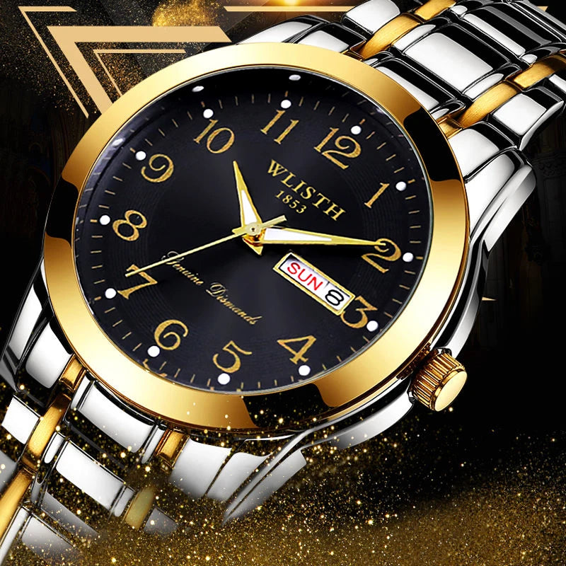 Quartz Watch Digital Elderly Professional Night Light Watch Calendar Waterproof Gift Watch
