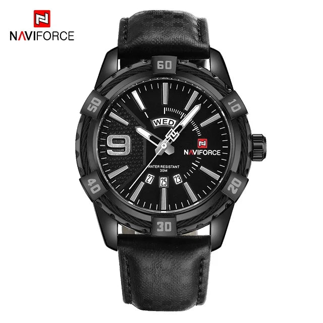 NAVIFORCE Military Golden Watch for Men Top Luxury Brand Wristwatch Waterproof Mens Stainless Steel Sport Watches Male Clock