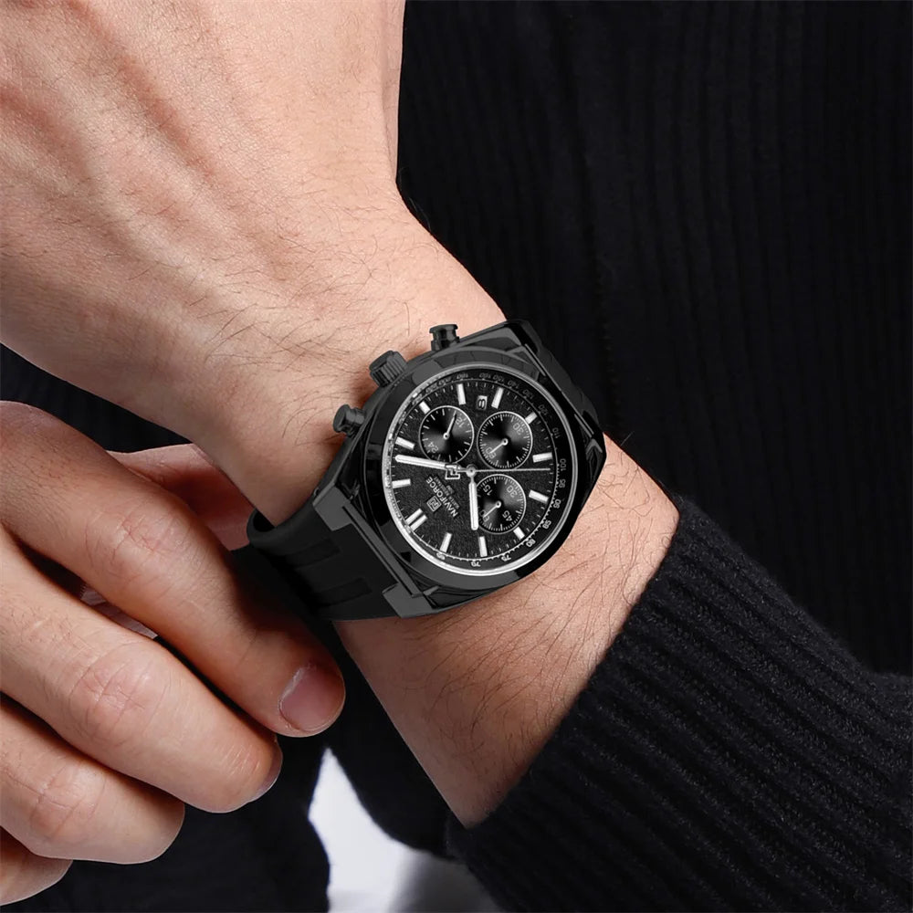 NAVIFORCE Men Watch Sport Top Brand Luxury Military Chronograph Date Original Wristwatch Waterproof Quartz Male Clock Gift 8080