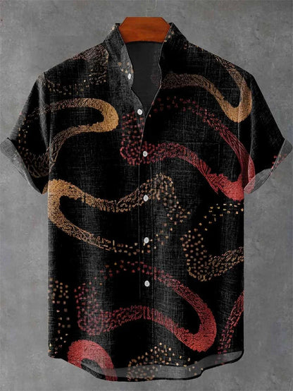 Summer Art Deep Sea Octopus Monster Linen Pattern Men&