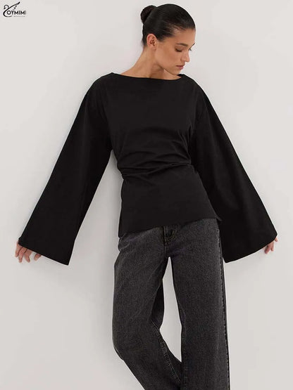 Oymimi Fashion Black Cotton Women&