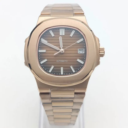 Luxury Rose Gold 40MM Square NH35 Movement Automatic Mechanical Men&