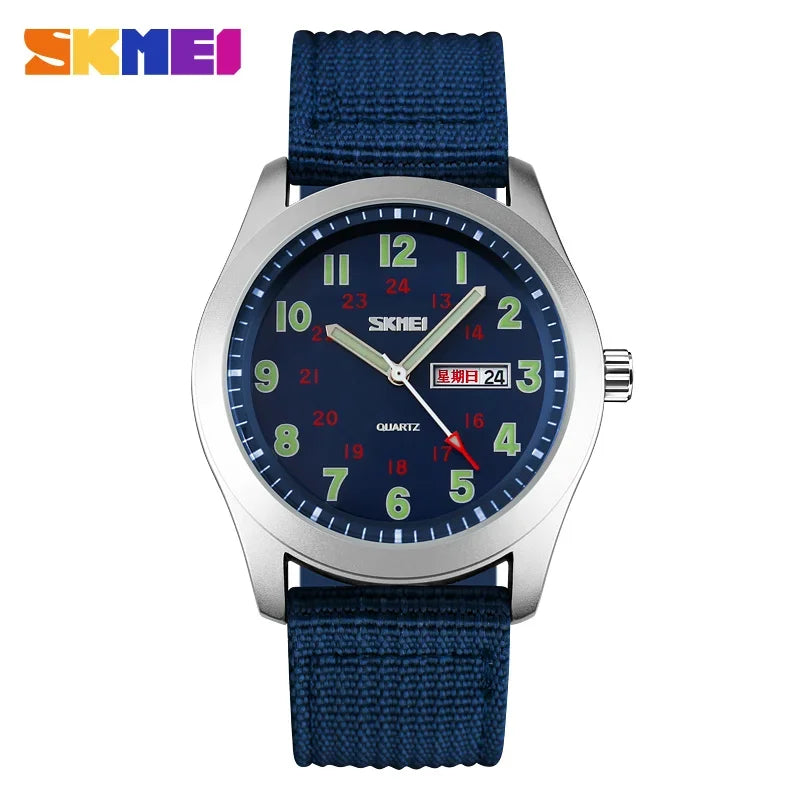 SKMEI 9112 Watches Luminous Pointer Waterproof Male Wristwatch Date Calendar Clock Reloj Hombre Luxury Men Sport Quartz