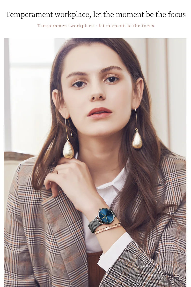OLEVS Watches For Women Quartz Waterproof Watch Luxury Lady&