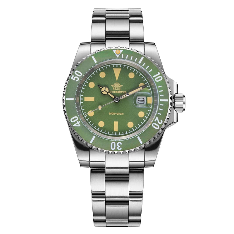 ADDIESDIVE AD2054 Quartz Watch 200M Waterproof Stainless Steel Men&
