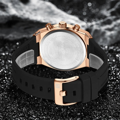 NAVIFORCE Men Watch Sport Top Brand Luxury Military Chronograph Date Original Wristwatch Waterproof Quartz Male Clock Gift 8080