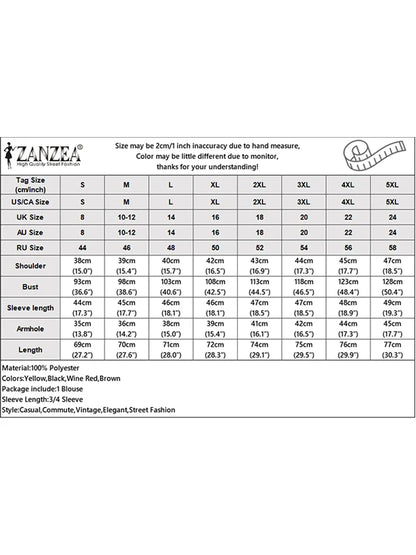 2025 ZANZEA Autumn V Neck Long Sleeve Tops Women Blouse Casual Solid Loose Shirt Elegant OL Work Shirts Oversize Female Chemise