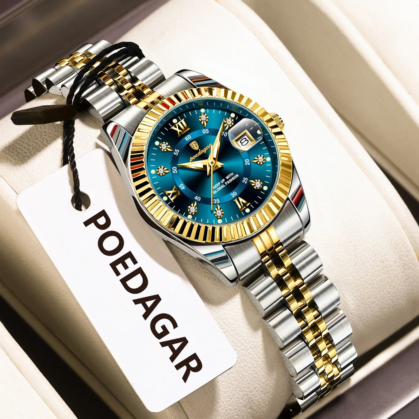 POEDAGAR Top Luxury Watch For Women Waterproof Stainless Steel Luminous Date Ladies Watch Quartz Fashion Elegant Women&