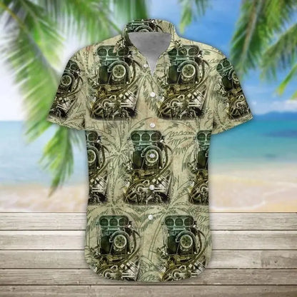 US ARMY-VETERAN 3D Beach Hawaiian 2024 Summer Men Shirt Short Sleeve Streetwear Oversized 5XL Camisa Social Chemise Homme