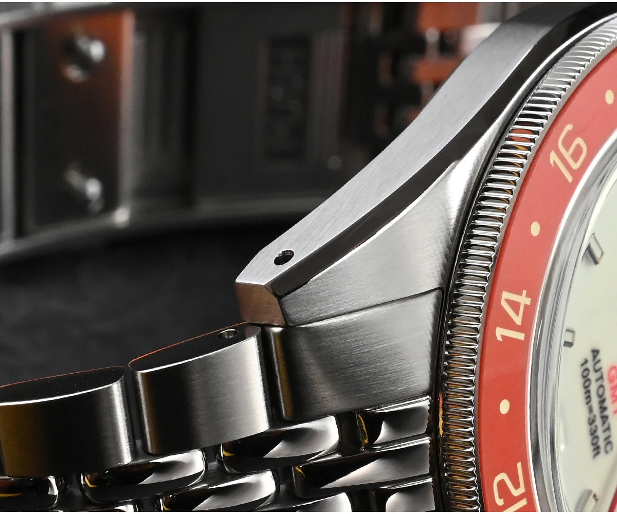 San Martin 39.5mm Limited Edition Full Lume Dial Automatic Mens Watch NH34 GMT 6H Date 10Bar Luxury Kol Saati SN0116W