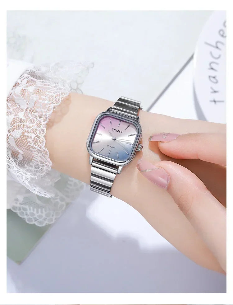 SKMEI 2190 For Ladies Female Girl Women Watches Waterproof Clock reloj mujer  Luxury Stainless Steel Strap Quartz Wristwatch