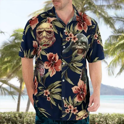 US ARMY-VETERAN 3D Beach Hawaiian 2024 Summer Men Shirt Short Sleeve Streetwear Oversized 5XL Camisa Social Chemise Homme